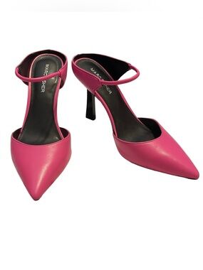 Marc Fisher Hot Pink Pointed-Toe Ankle Strap Heels